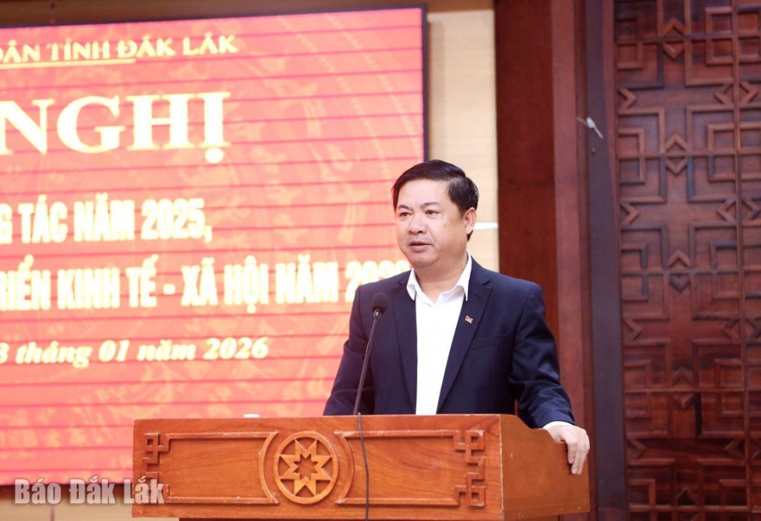 Phát biểu chỉ đạo tại hội nghị, Ủy viên dự khuyết Trung ương Đảng, Bí thư Tỉnh ủy Lương Nguyễn Minh Triết