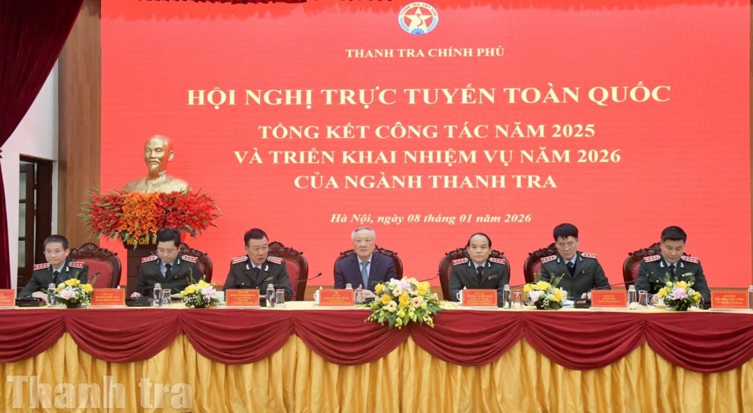 Các đại biểu chủ trì hội nghị. (Ảnh: Báo Thanh tra)