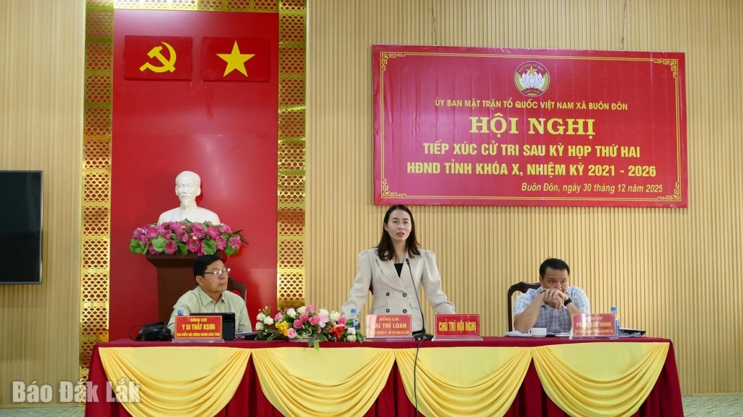 Tổ đại biểu HĐND tỉnh số 2 tiếp xúc với cử tri các xã Buôn Đôn, 