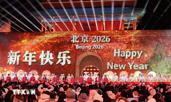 Thành phố Bắc Kinh hân hoan đón chào năm mới Ảnh: TTXVN