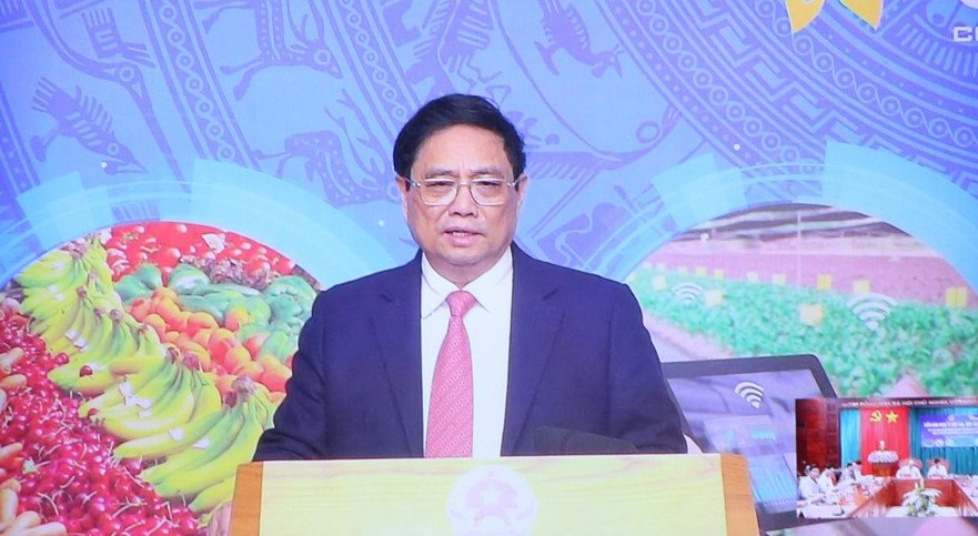 Ủy viên Bộ Chính trị, Thủ tướng Chính phủ Phạm Minh Chính phát biểu tại diễn đàn.