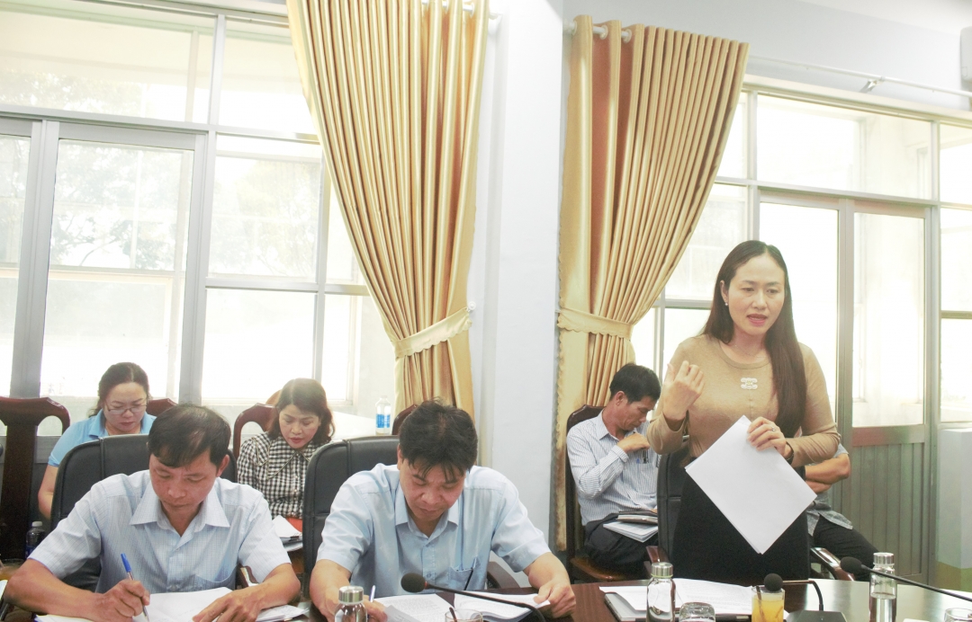Phó Chủ tịch UBND huyện Krông Pắc  Ngô Thị Minh Trinh thông tin một số nội dung liên quan.