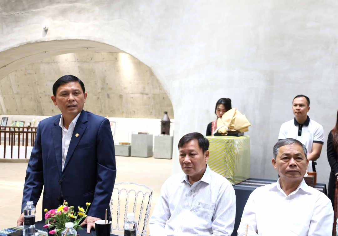 Phó Chủ tịch Thường trực UBND tỉnh Nguyễn Tuấn Hà phát biểu tại chuyến thăm.