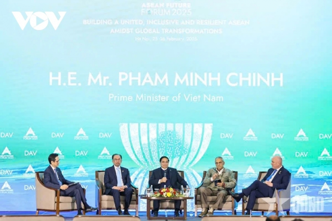 hủ tướng Phạm Minh Chính cùng lãnh đạo cấp cao các nước dự phiên toàn thể cấp cao Diễn đàn Tương lai ASEAN 2025