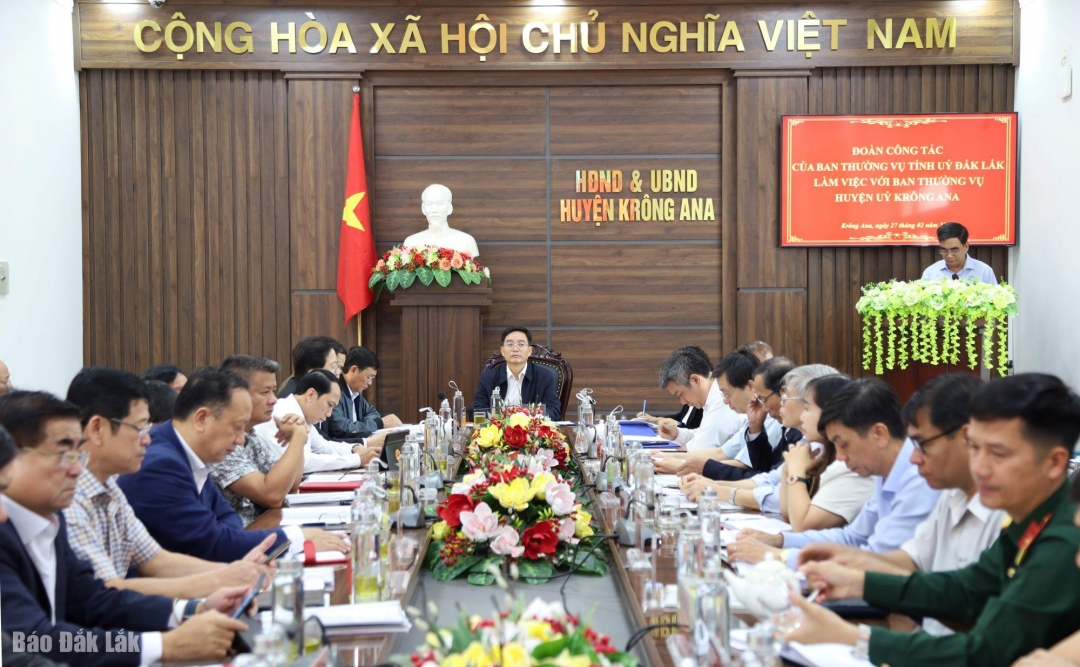 Các đại biểu tham dự buổi làm việc.