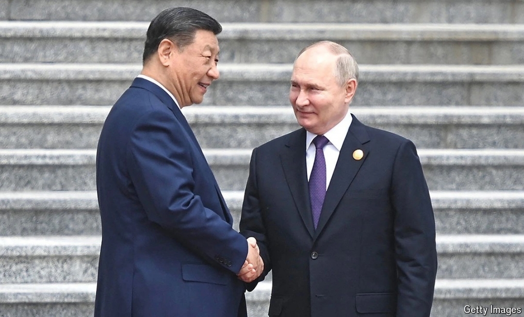 Chủ tịch Trung Quốc Tập Cận Bình và Tổng thống Nga Vladimir Putin trong một lần gặp gỡ.