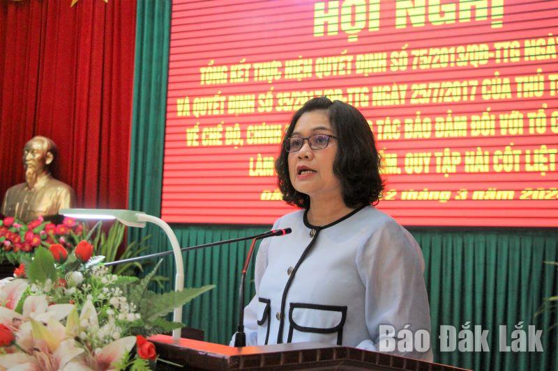 Phó Chủ tịch UBND tỉnh, Trưởng Ban Chỉ đạo 515 tỉnh HYim Kđoh phát biểu tại hội nghị.