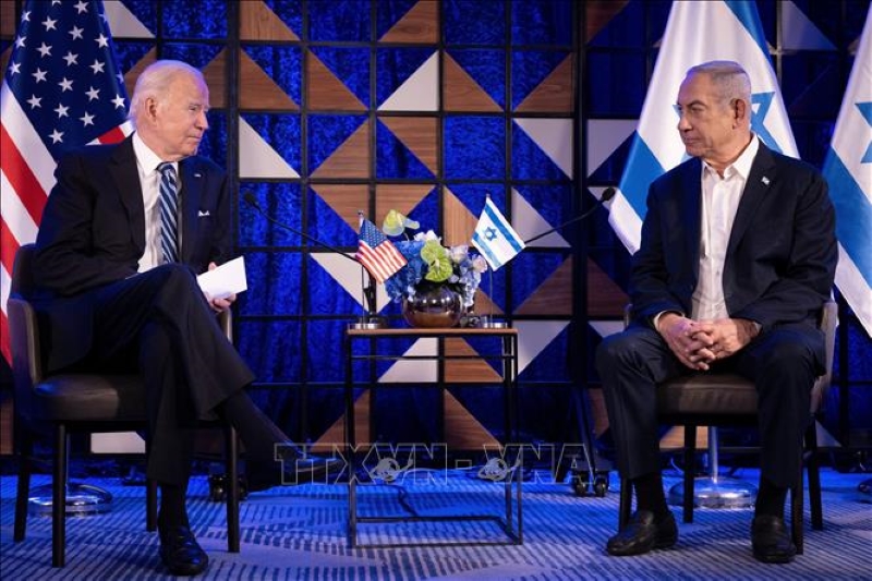 Tổng thống Mỹ Joe Biden (trái) và Thủ tướng Israel Benjamin Netanyahu. Ảnh: AFP/TTXVN