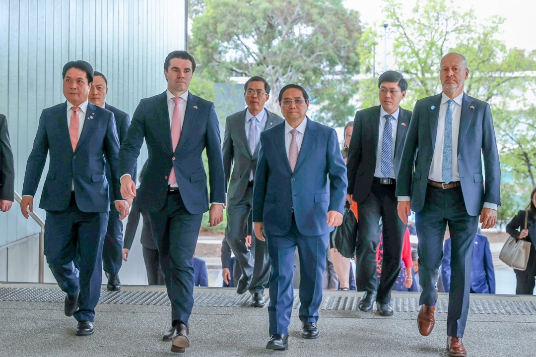 Thủ tướng Phạm Minh Chính tới thăm Tổ chức Nghiên cứu Khoa học và Công nghiệp Australia (CSIRO) - Ảnh: VGP