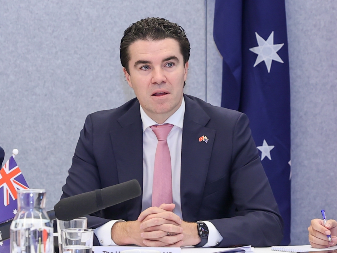 Đồng Bộ trưởng Ngoại giao Australia Tim Watts phát biểu - Ảnh: VGP