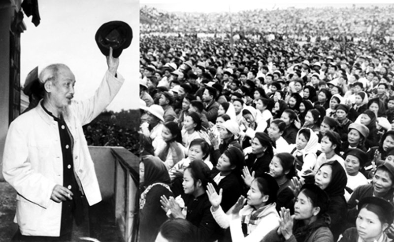 Ngày 1/1/1964, lần cuối cùng Bác Hồ về thăm và nói chuyện, căn dặn cán bộ, Nhân dân các dân tộc tỉnh Thái Nguyên. (Ảnh tư liệu)