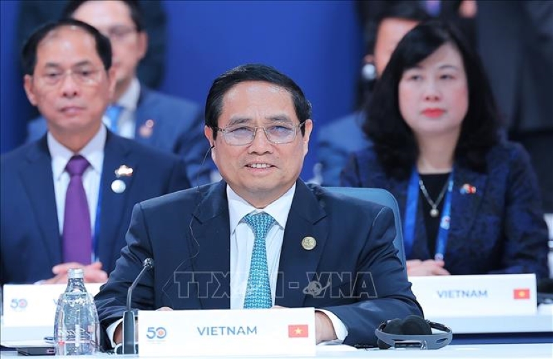 Thủ tướng Phạm Minh Chính dự phiên họp toàn thể. Ảnh: Dương Giang/TTXVN