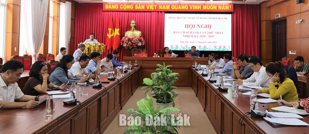 Đại biểu tham dự Hội nghị Ban Chấp hành Đảng bộ các cơ quan Đảng tỉnh lần thứ nhất. 