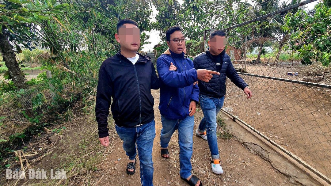 Đối tượng Nguyễn Văn Trung bị bắt giữ.