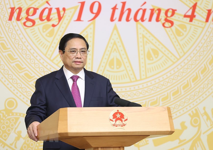 Thủ tướng Chính phủ Phạm Minh Chính phát biểu tại phiên họp. Ảnh: TTXVN