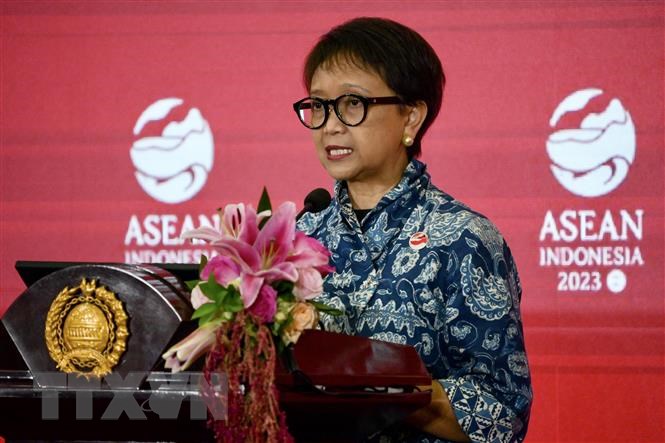 Ngoại trưởng Indonesia Retno Marsudi. (Ảnh: AFP/TTXVN)