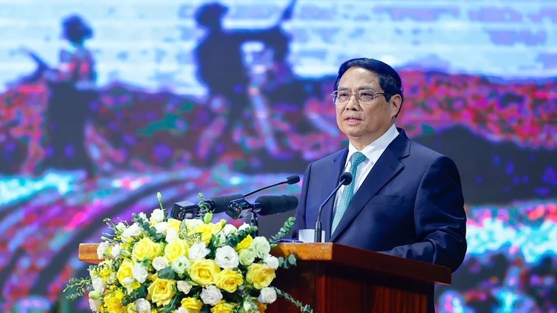 Thủ tướng Chính phủ Phạm Minh Chính phát biểu tại sự kiện. Ảnh: NhânDân