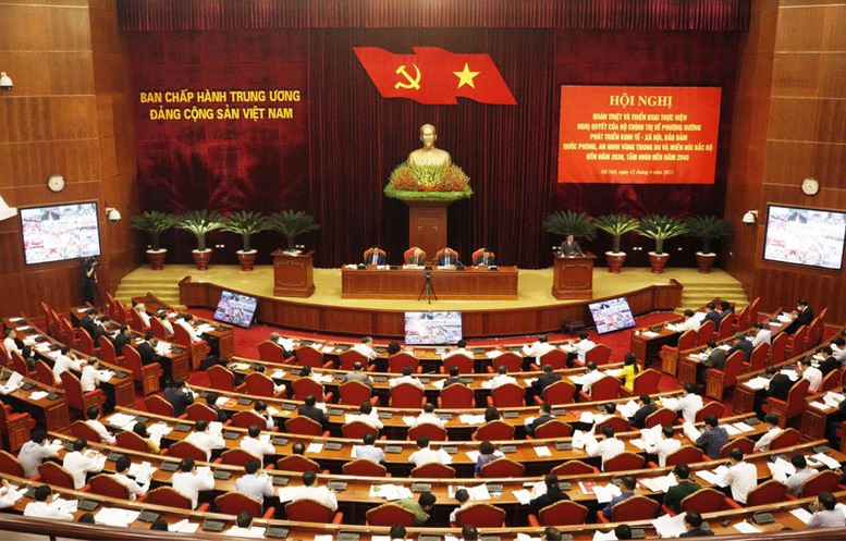 Toàn cảnh hội nghị tại điểm cầu Trung ương. Ảnh: GAV