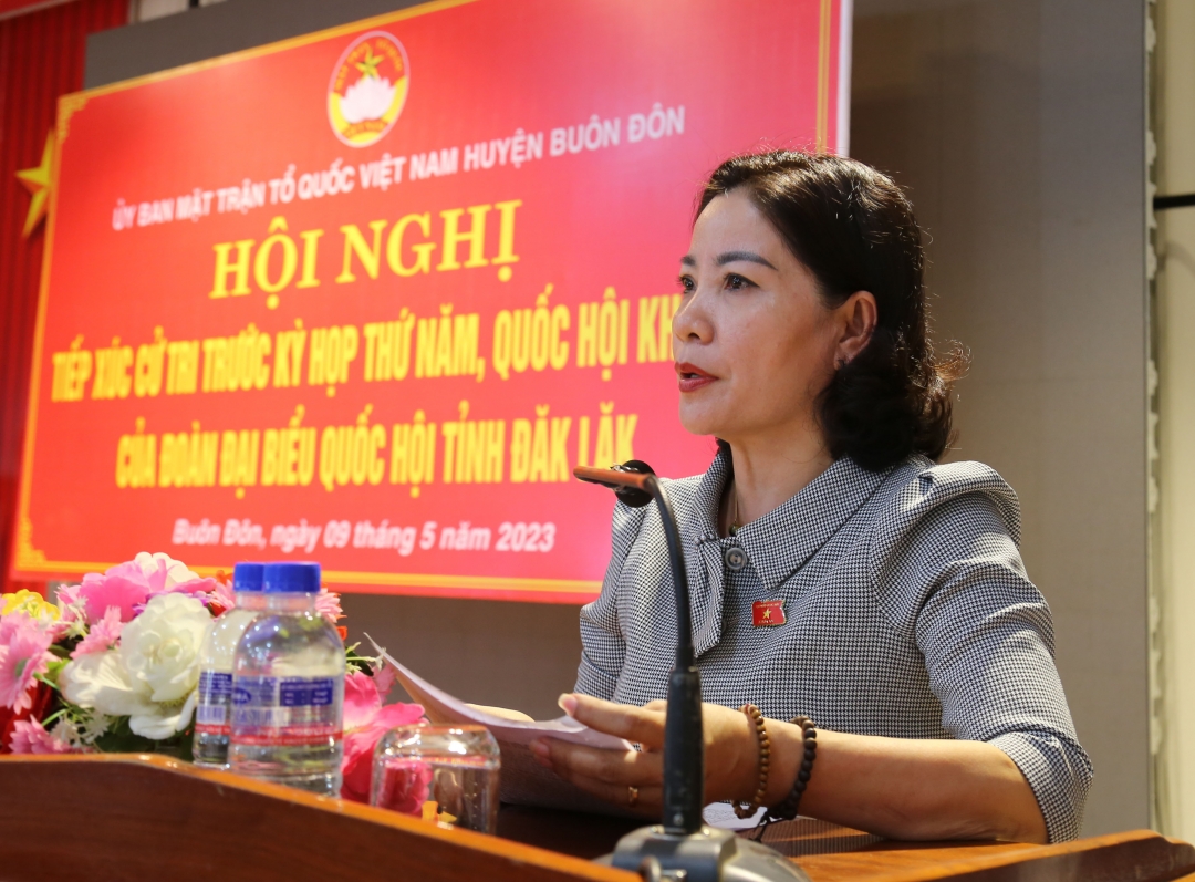 Đại biểu Quốc hội Nguyễn Thị Thu Nguyệt thông báo dự kiến chương trình Kỳ họp thứ Năm, Quốc hội khóa XV