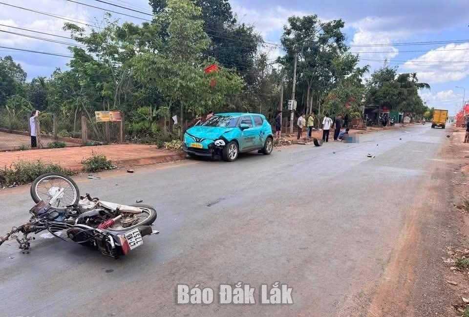 Hiện trường vụ tai nạn.