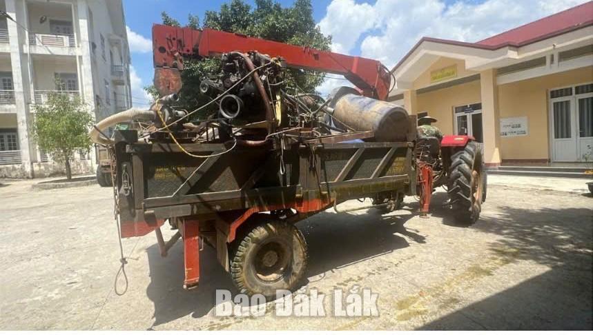 Tang vật được tạm giữ tại Công an xã Krông Nô, huyện Lắk.