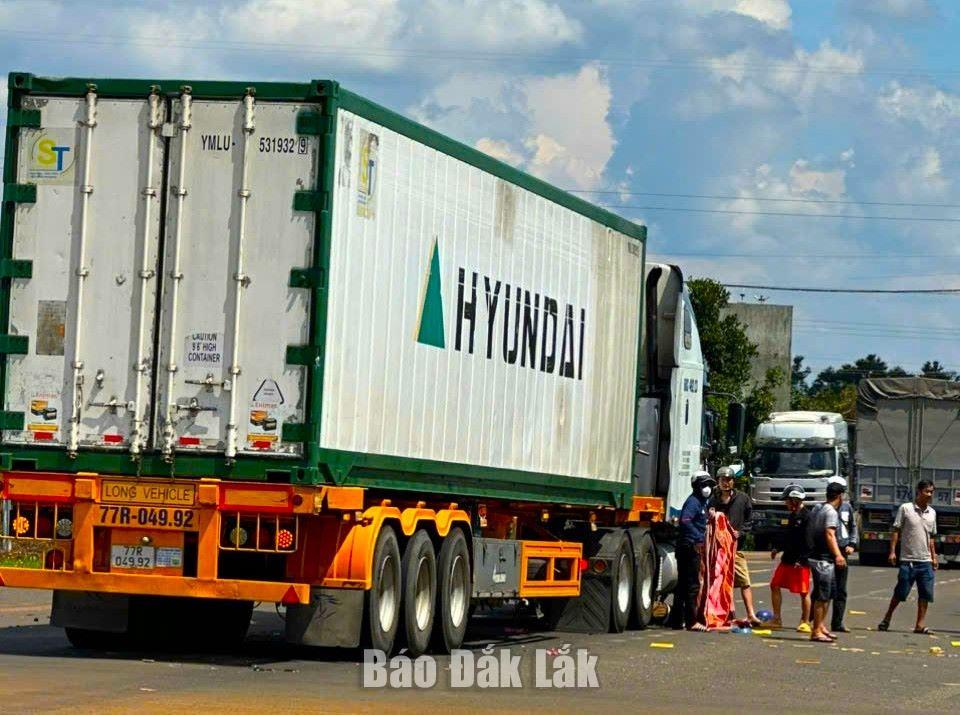 Hiện trường vụ tai nạn.