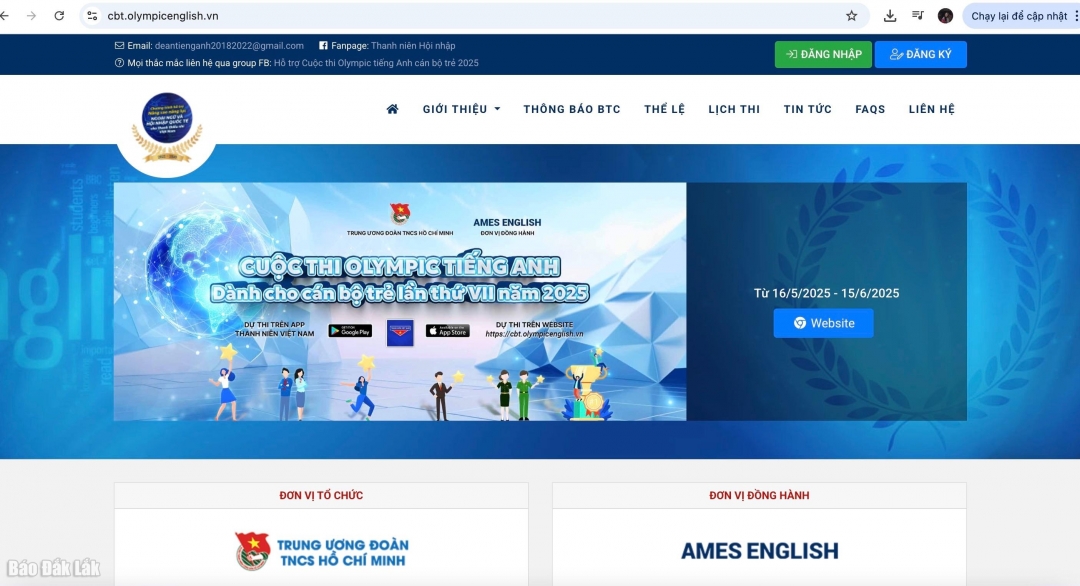 chính thức của cuộc thi