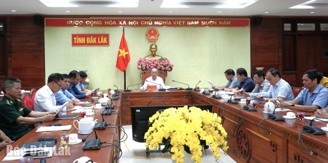 Các đại biểu tham dự hội nghị tại điểm cầu tỉnh Đắk Lắk.