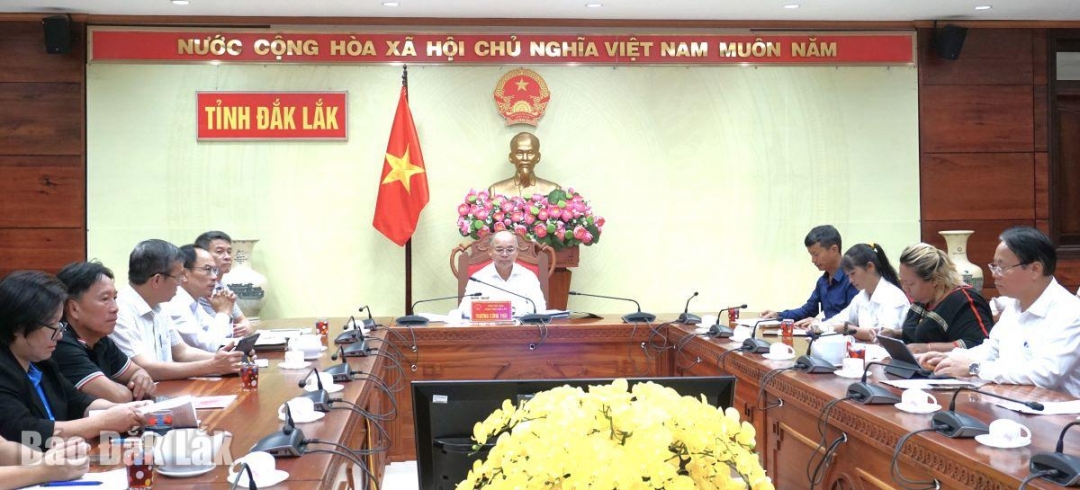 Các đại biểu tham dự tại điểm cầu Đắk Lắk.