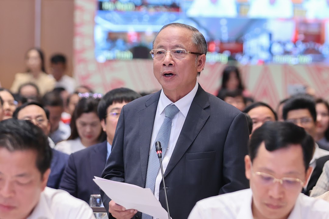 Ông Nguyễn Văn Thân, Chủ tịch Hiệp hội Doanh nghiệp nhỏ và vừa Việt Nam, nêu các kiến nghị tại Tọa đàm