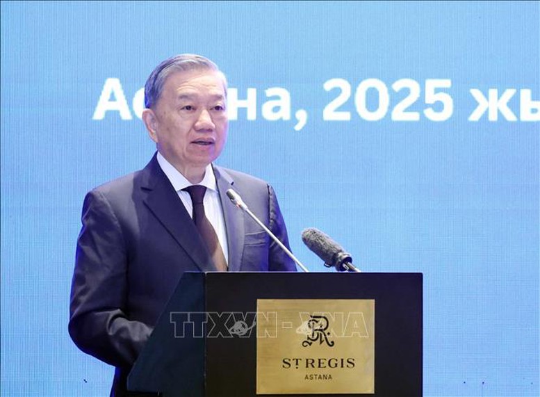 Tổng Bí thư Tô Lâm phát biểu tại Tọa đàm bàn tròn doanh nghiệp Việt Nam - Kazakhstan