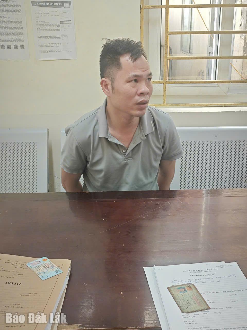 Đối tượng Lã Văn trọng bị bắt giữ.