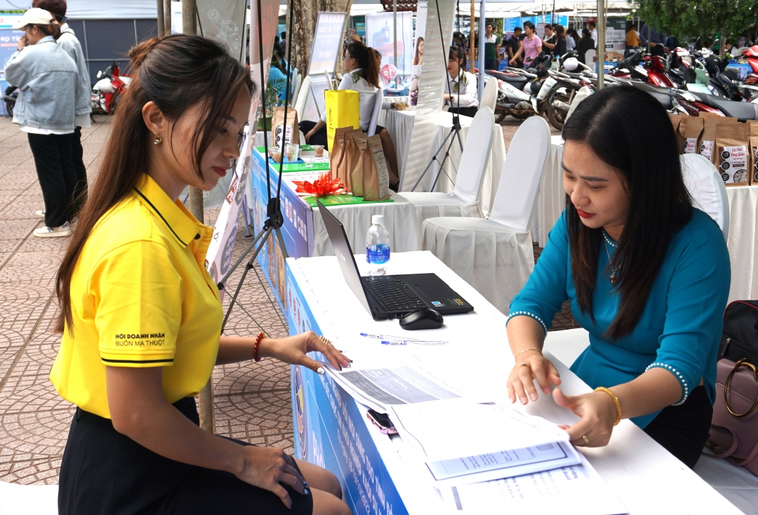 Cán bộ Sở Kế hoạch và Đầu tư tư vấn, hướng dẫn thủ tục thành lập doanh nghiệp.