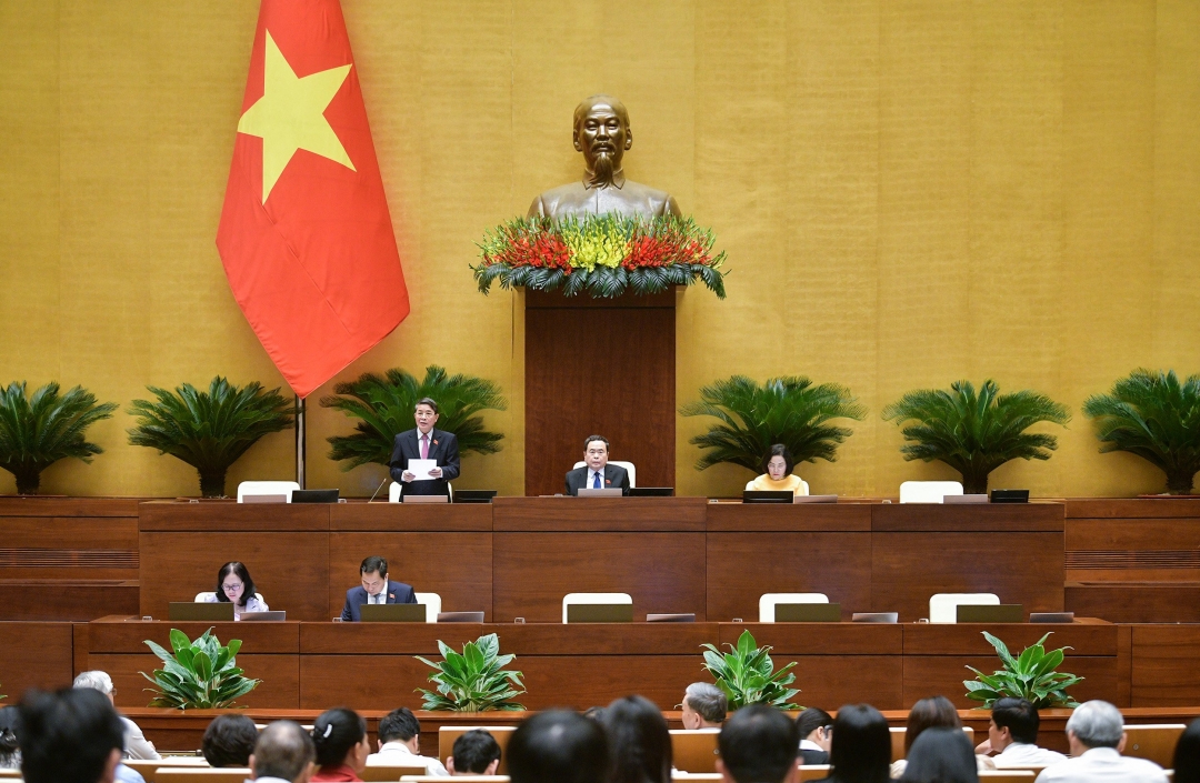 Phó Chủ tịch Quốc hội Nguyễn Đức Hải điều hành phiên họp. Ảnh: quochoi.vn