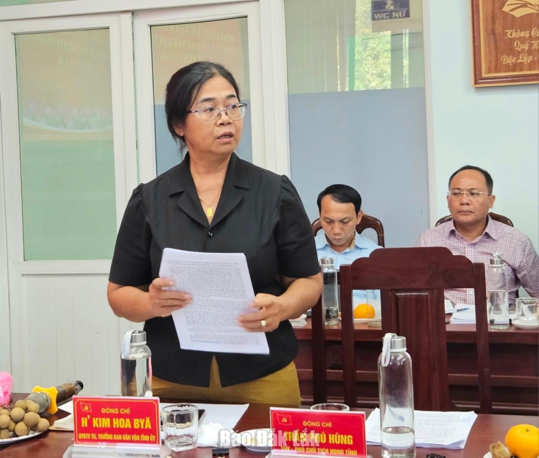 H’Kim Hoa Byă, Ủy viên Ban Thường vụ Tỉnh ủy, Trưởng Ban dân vận Tỉnh ủy
