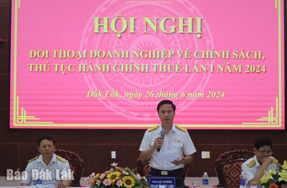 ng Phạm Thanh Long, Phó Cục trưởng Cục Thuế Đắk Lắk giải đáp ý kiến vướng mắc của doanh nghiệp về chính sách thuế.