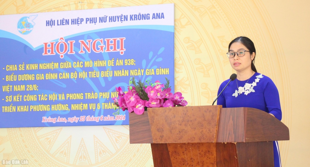 Chủ tịch Hội LHPN huyện Kr ông Ana Lê Thị Thanh Hảo
