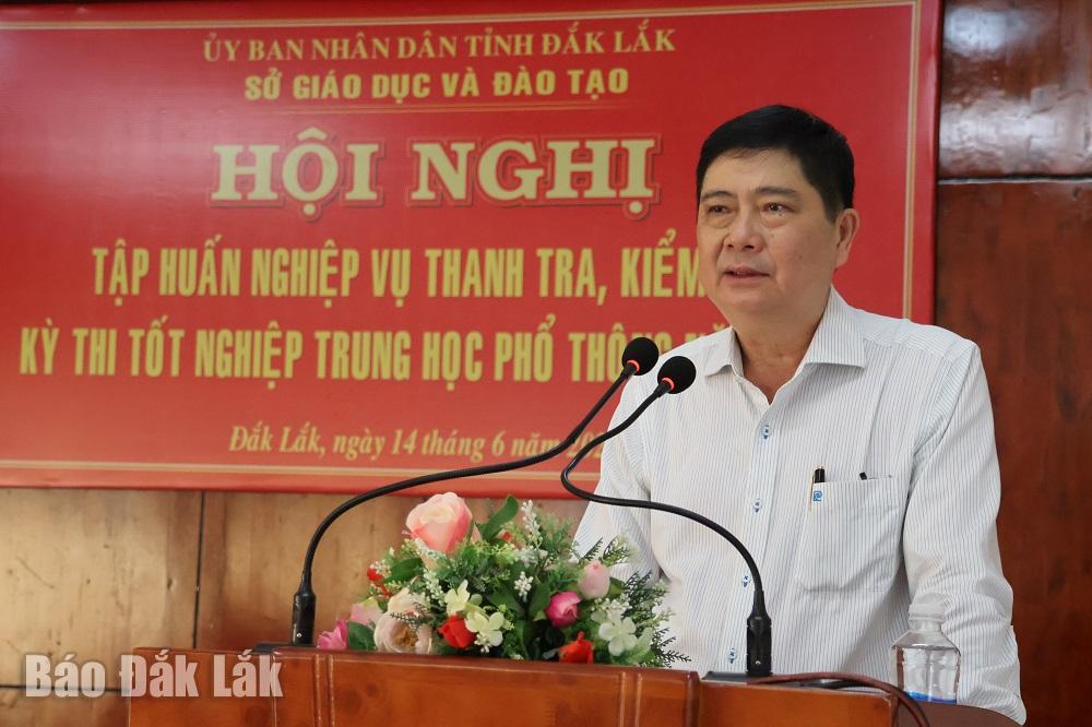 Giám đốc Sở Giáo dục và Đào tạo Phạm Đăng Khoa phát biểu chỉ đạo hội nghị