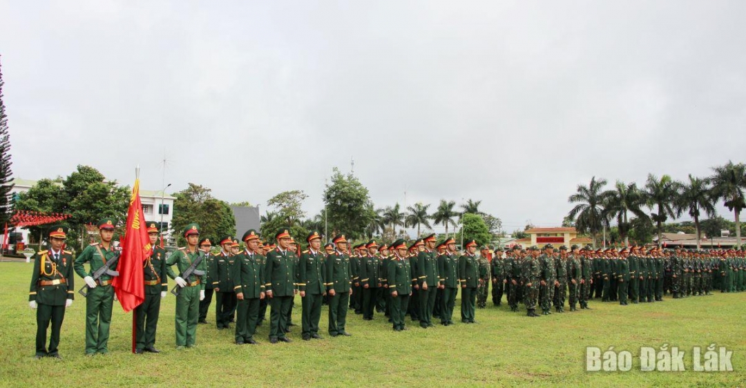 Cán bộ, chiến sĩ Lữ đoàn Đặc công Bộ 198 tham dự lễ tuyên thệ.