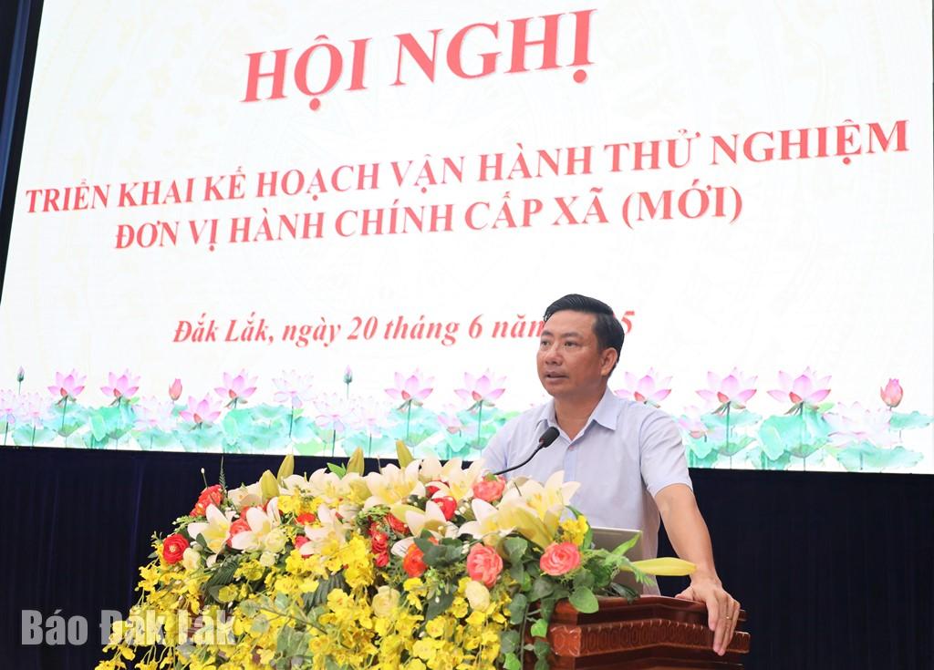 Ủy viên Ban Thường vụ Tỉnh ủy, Trưởng Ban Tổ chức Tỉnh ủy Nguyễn Thượng Hải thông qua Quyết định của Ban Thường vụ Tỉnh ủy