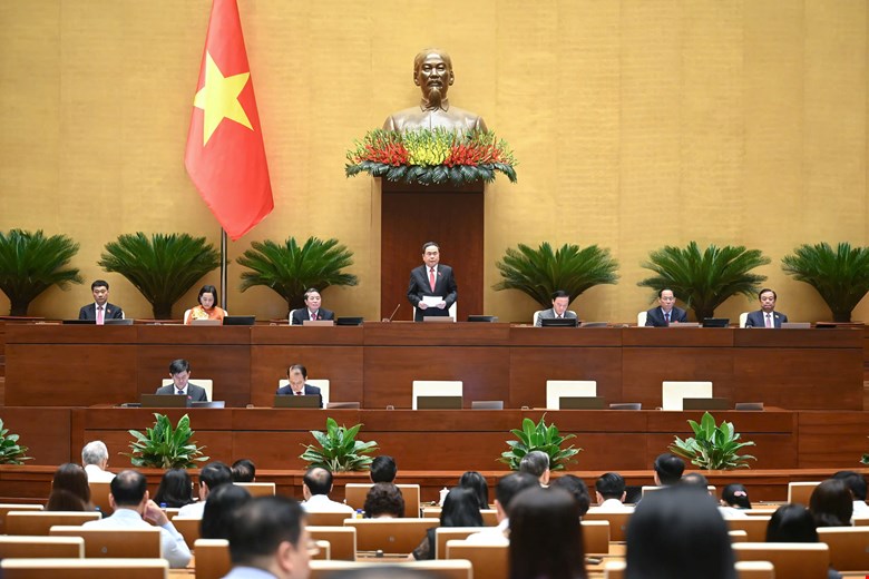 Chủ tịch Quốc hội Trần Thanh Mẫn điều hành phiên làm việc. Ảnh: quochoi.vn