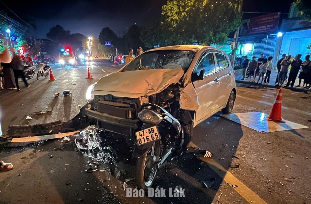 Hiện trường vụ tai nạn.