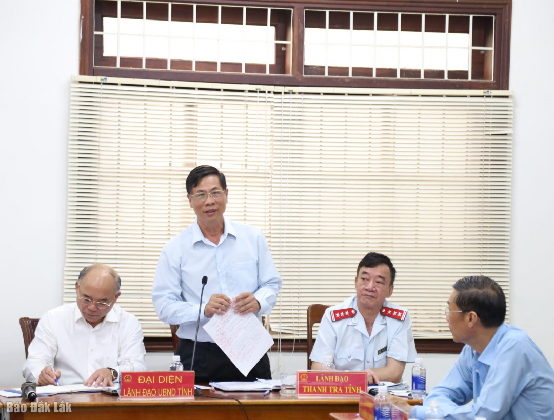 Chánh Thanh tra tỉnh Đinh Xuân Hà trao đổi về một số nội dung mà người dân chưa rõ.
