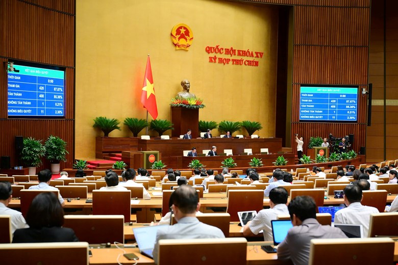 Quốc hội thông qua Luật sửa đổi, bổ sung một số điều của Luật Chất lượng sản phẩm, hàng hóa. Ảnh: quochoi.vn