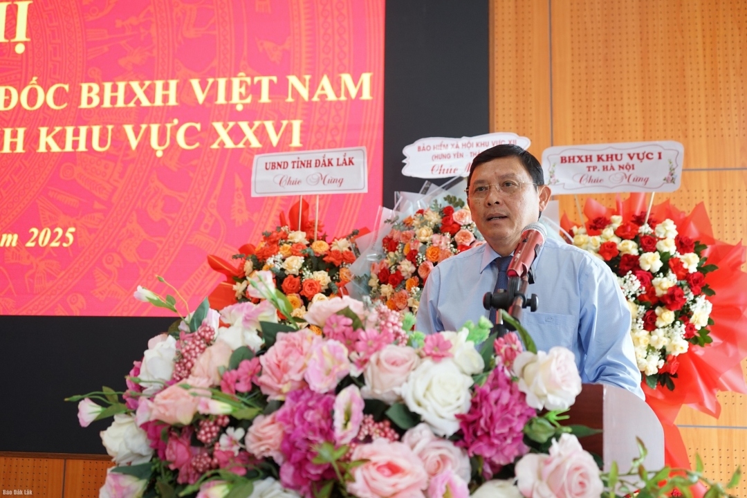 Phó Chủ tịch Thường trực UBND tỉnh Đắk Lắk Nguyễn Tuấn Hà phát biểu tại hội nghị