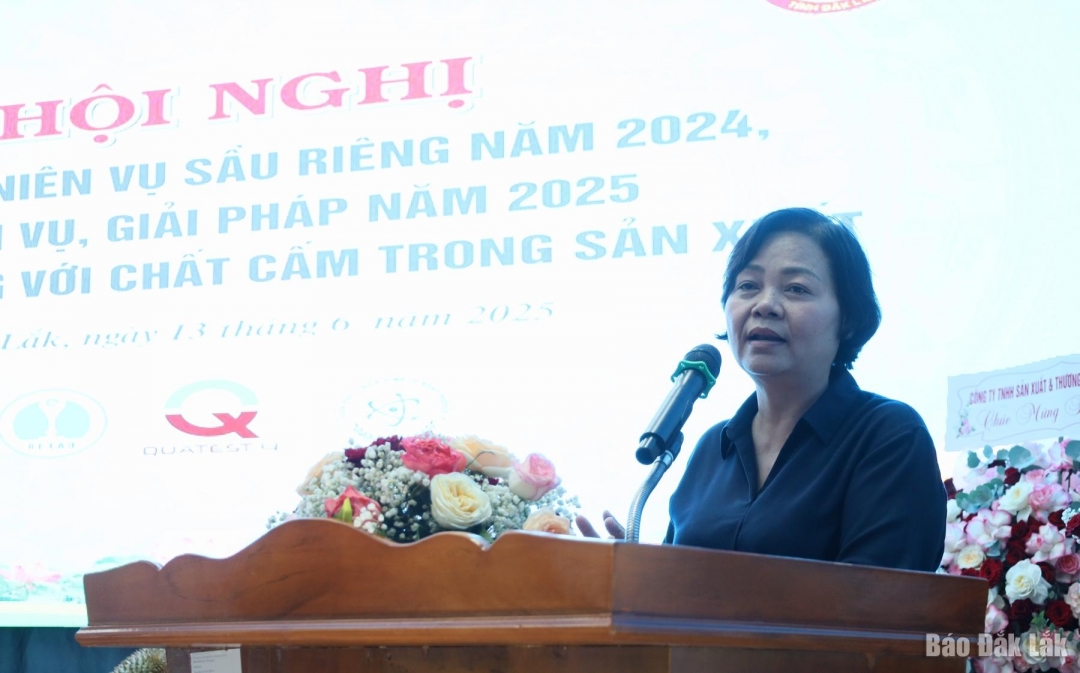 Đại diện doanh nghiệp phát biểu tại hội nghị.