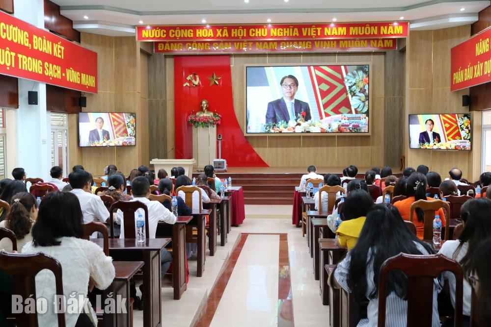 Quang cảnh tại điểm cầu phường Buôn Ma Thuột (mới). Ảnh: Thế Hùng