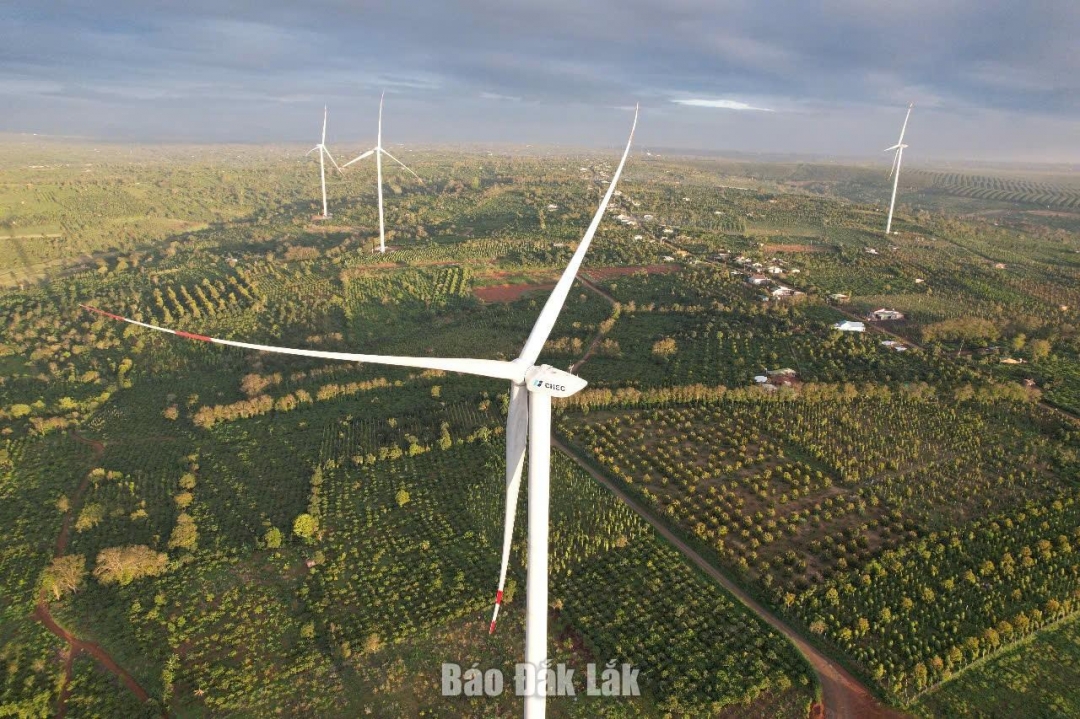 Một dự án điện gió trên địa bàn huyện Krông Búk