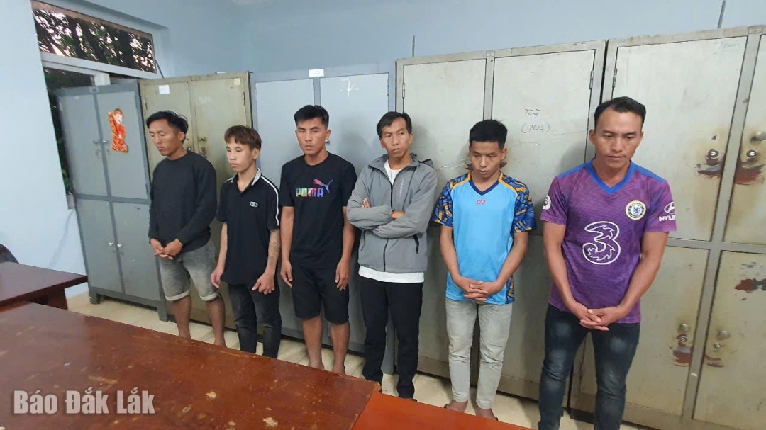 Các đối tượng bị bắt giữ.