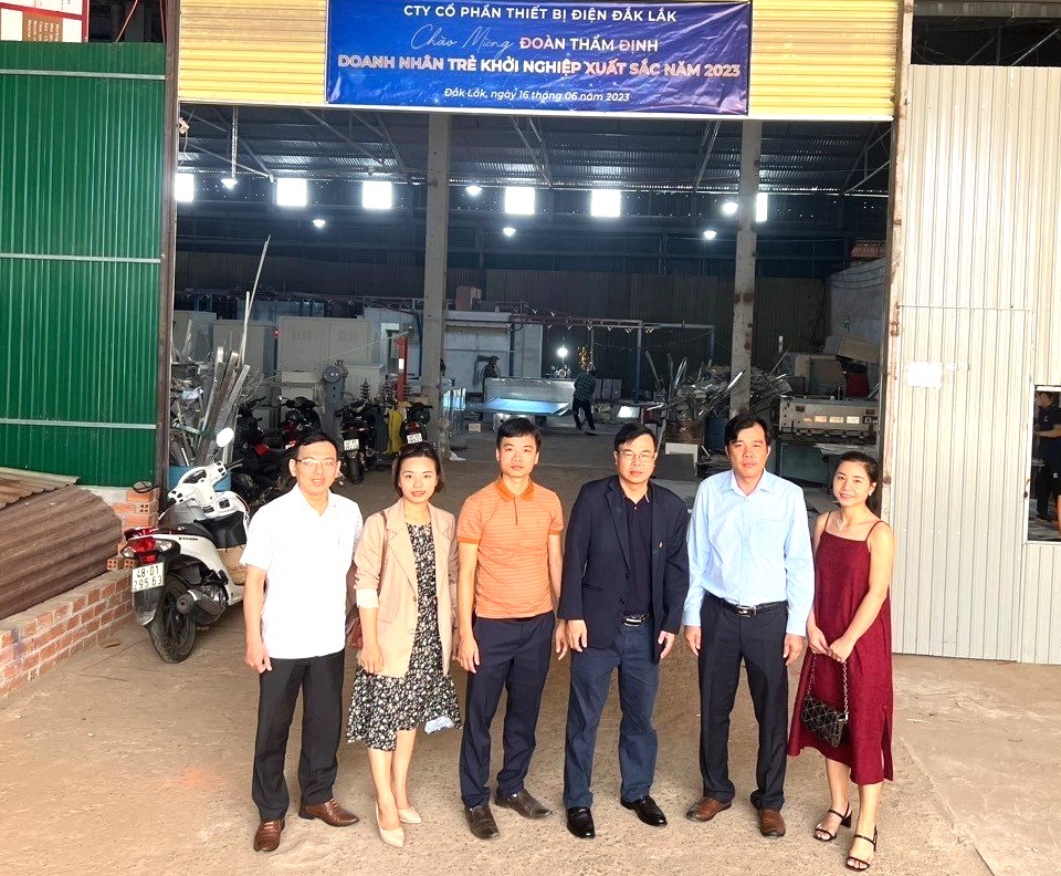 Hội Doanh nhân trẻ Việt Nam thẩm định doanh nghiệp ứng viên tại tỉnh Đắk Lắk.